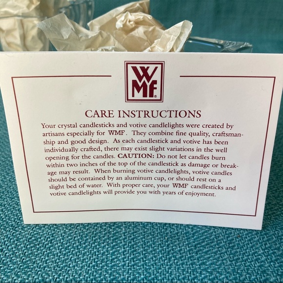 Vintage WMF Starflower 24% Lead Crystal Votives Set of two - Picture 6 of 7